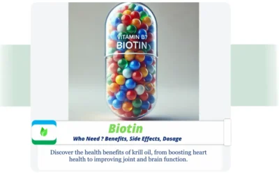 Biotin – Vitamin B7 : Who Need ? Benefits, Side Effects, Dosage labeled Vitamin B7 Biotin, featuring a clean and glossy design